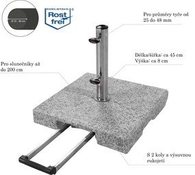 Doppler Granitowy stojak TROLLEY 30 kg