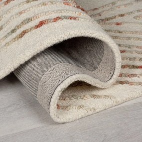 Pomarańczowo-kremowy wełniany dywan 160x230 cm Abstract Swirl – Flair Rugs