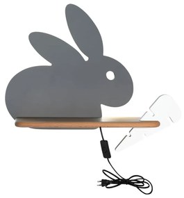 Szara lampa dziecięca Rabbit – Candellux Lighting