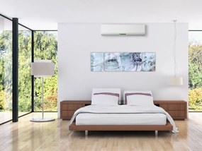 Obraz - Kwiatowy fresk na ceglanej ścianie (170x50 cm)