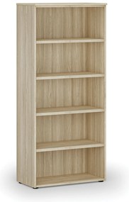 Regał biurowy PRIMO WOOD, 800 x 420 x 1781 mm, dąb naturalny