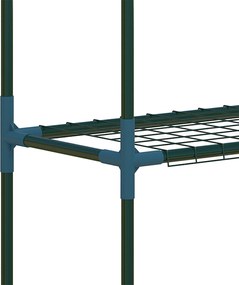 Outsunny Stojak na rośliny, zestaw 2 szt, po 4 półki, możliwość łączenia lub osobnego używania, stal, zielony, 70 x 27 x 110 cm