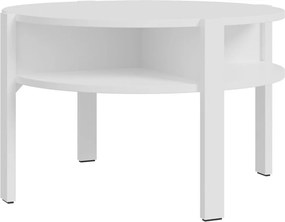 Stolik kawowy - płyta wiórowa - biały - TOBAGO