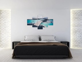 Obraz drewnianego mostu (125x70 cm)
