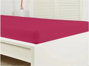 PrzytulneMieszkanie.pl Prześcieradło jersey ALVORA 180x200 cm bordowe