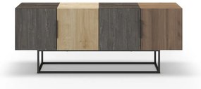 Brązowa szafka pod TV w dekorze dębu 140x55 cm Titan – Marckeric