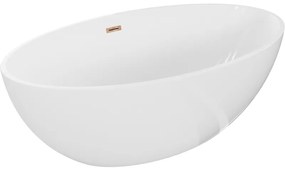 Mexen Nike wanna wolnostojąca 175 x 100 cm, biała, przelew różowe złoto - 54071751000-60