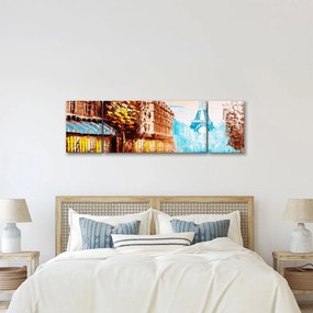 Obraz - Deszczowa pogoda i wieża Eiffla (170x50 cm)