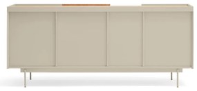 Beżowo-naturalna niska komoda w dekorze dębu 180x78 cm Otto – Teulat