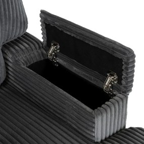 Fotel Wypoczynkowy Sofa NEO Szary Sztruksowy Nowoczesny