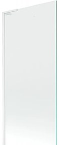 Mexen Next L parawan nawannowy 1-skrzydłowy 80 x 150 cm, transparent, biały - 895-080-000-03-00-20
