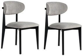 Zestaw krzeseł do jadalni Lionte Grey and Black, 2szt.