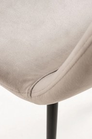 Zestaw 4 Krzese Teok Black Aksamitne