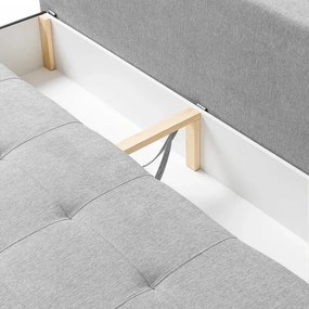 Sofa z Funkcją Spania MORANA Szara Nowoczesna