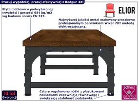 Podwójna podstawka pod monitor brązowy dąb G4-E67