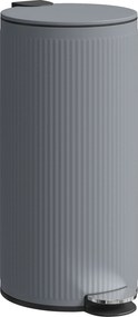 HOMCOM Kosz na śmieci 30 l z pedałem i miękką pokrywą, wkład metalowy, czarny, 36 x 30 x 60,5 cm