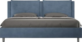 Łóżko bez stelaża tapicerowane 180x210 microfibra Niebieski Appia