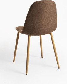 Zestaw 4 Krzese Teok Tkanina