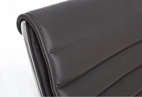 Ciemnoszare krzesło biurowe z imitacji skóry Perth – Yes Everyday