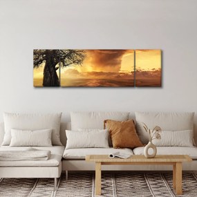 Obraz pomarańczowych chmur (170x50 cm)