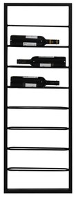 Czarny wiszący metalowy regał na wino 42x120x6 cm Macaben – Light & Living