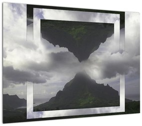 Obraz - Góry na Islandii, geometryczny kolaż (70x50 cm)