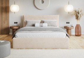 Łóżko Slim 14 z pojemnikiem i stelażem 180x200 cm, kolor Amor Velvet 4304