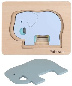 Dziecięce drewniane puzzle Kindsgut Elephant