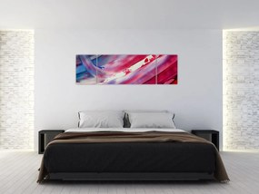 Obraz - różowo - niebieskie kolory (170x50 cm)