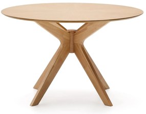 Okrągły stół z blatem w dekorze dębu ø 120 cm Naanim – Kave Home