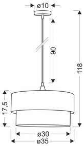 Elegancka zielona lampa wisząca z welurowym abażurem - V156 Mailo 4X