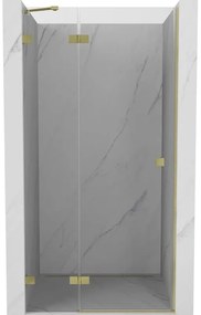 Mexen Lunar drzwi prysznicowe uchylne lewe 110 cm, transparent, złote szczotkowane - 834-110-000-55-00-L