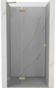 Mexen Lunar drzwi prysznicowe uchylne lewe 110 cm, transparent, złote szczotkowane - 834-110-000-55-00-L