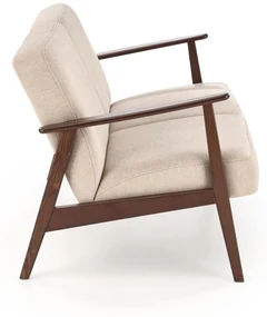 MILANO 2S sofa 2-osobowa beżowy drewno tkanina vintage tradycyjny