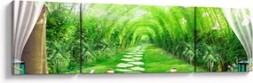Obraz - Widok na tropikalny ogród (170x50 cm)