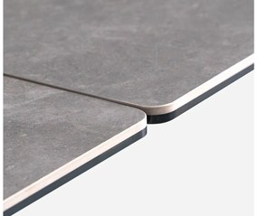 Nowoczesny stół rozkładany Nexus  200(280)×90 cm zachwyca eleganckim białym blatem z masy ceramicznej i solidną podstawą ze stali szczotkowanej. Styl, trwałość i funkcjonalność w jednym – idealny do jadalni i salonu.