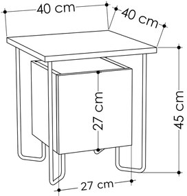 Stolik nocny Acres Nightstand Dark Coffee