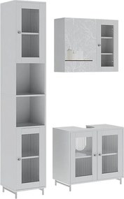 Zestaw mebli łazienkowych biały 60x30x58 malte