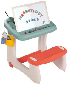 Smoby dwustronne biurko ławka tablica 2w1 + 80 akcesoriów