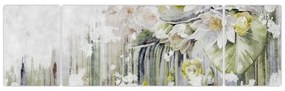 Obraz - Białe kwiaty, vintage (170x50 cm)