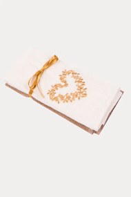 Ręczniki kuchenne HEART, 2 szt Kremowy / Mustard Zestaw (2szt., 40x60 cm)