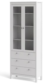Biała witryna 78x199 cm Madrid – Tvilum