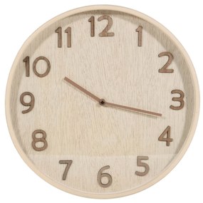 Zegar ścienny w neutralnych kolorach, Ø 38 cm