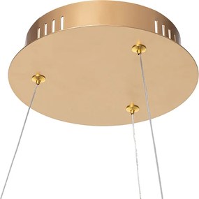 Designerska lampa wisząca złota 60 cm z wbudowanym LED o 3-stopniowej regulacji jasności - Anello