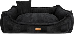 Czarne legowisko dla psa i kota Milano - ortopedyczne