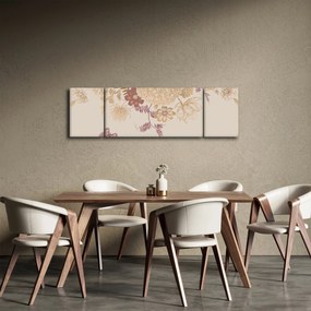 Obraz - Vintage kwiaty i motyle (170x50 cm)
