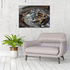 Obraz na szkle - bransoletka z kropel wody (70x50 cm)