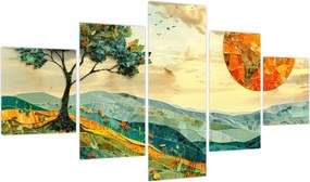 Obraz - Ilustracja krajobrazu (125x70 cm)