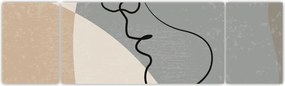 Obraz - Line art dwie twarze (170x50 cm)