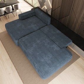Masseno Narożnik AVINI z funkcją spania i pojemnikiem na pościel Narozniki L, Rozkładana sofa - Szary, TILIA 85